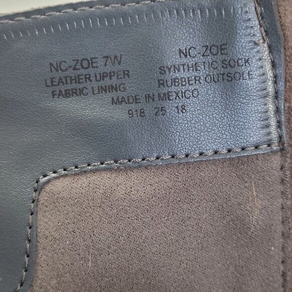 Natural Comfort by Steve Madden Gray Suede Zoe Riding Boot Stud Detail Size 7W - Picture 8 of 10